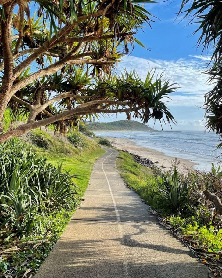An oceanside walking path in Ballina