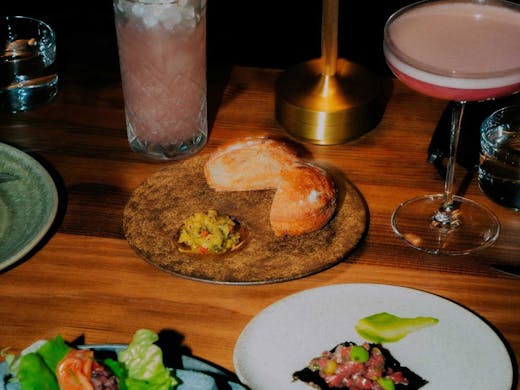 Gochujang sourdough with cocktails from Dojo Melbourne
