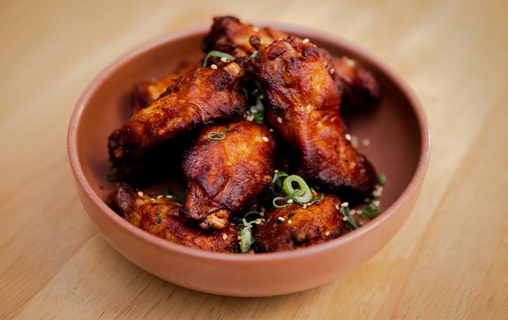 a bowl of wings