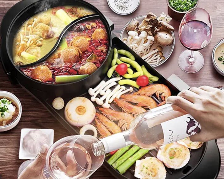 Electric 2-in-1 teppanyaki grill