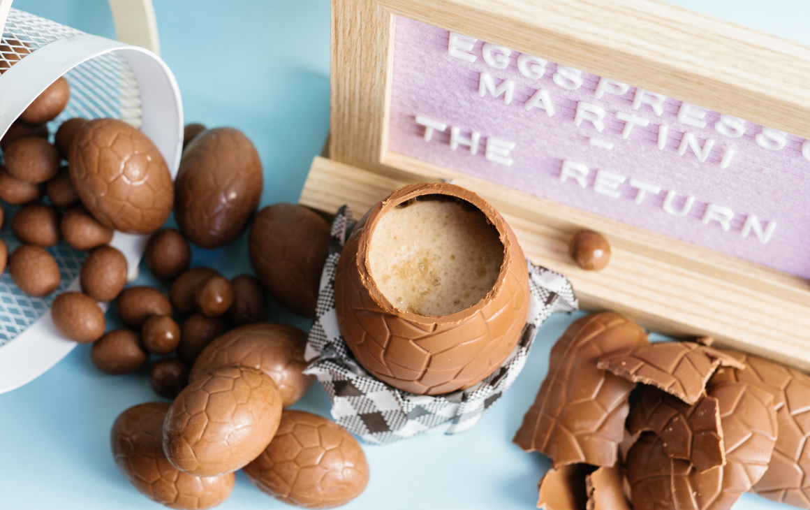 Eggspresso Martini and mini chocolate eggs