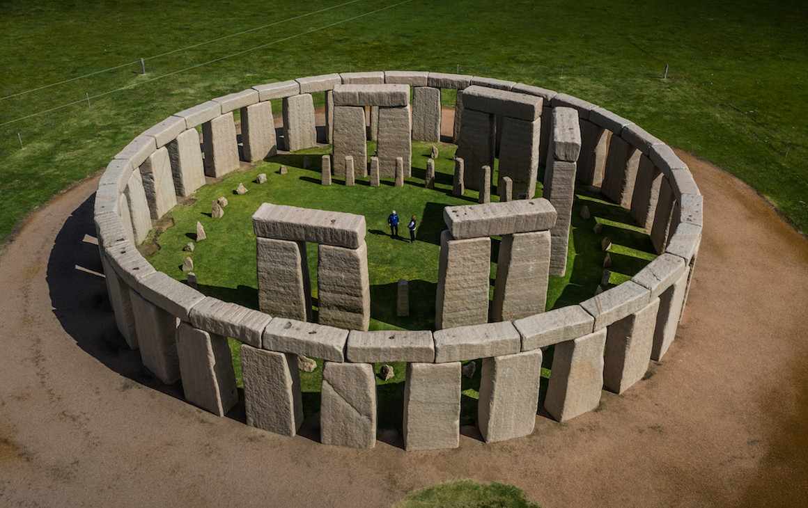 an aerial view of the Esperance Stonehenge