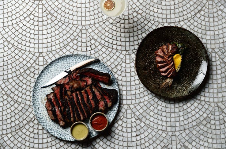 Two meat dishes from Esteban. 