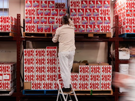 Boxes of gin at Ester Spirits Distillery & Tasting Room