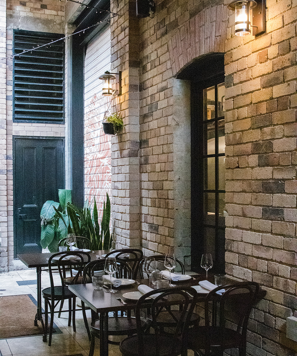 a romantic outdoor courtyard