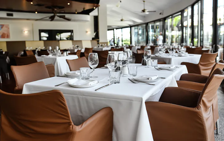 table inside fat cow