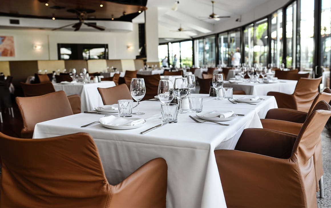 table inside fat cow