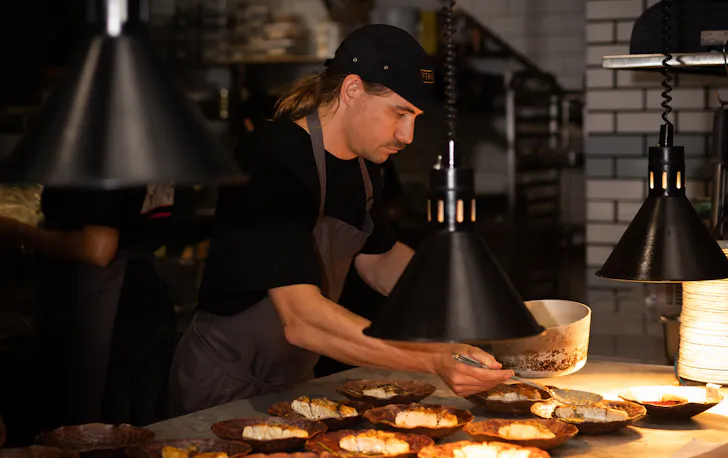 Paul 'Yoda' Iskov from Fervor in the kitchen
