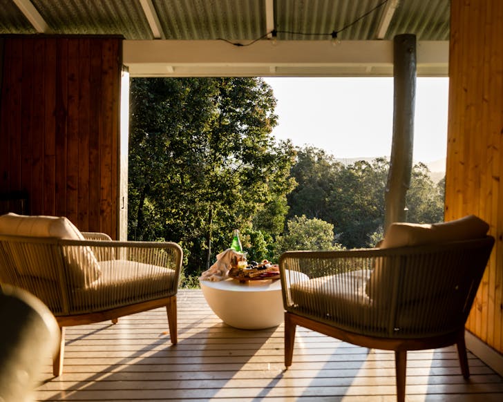 Two seats outside area
