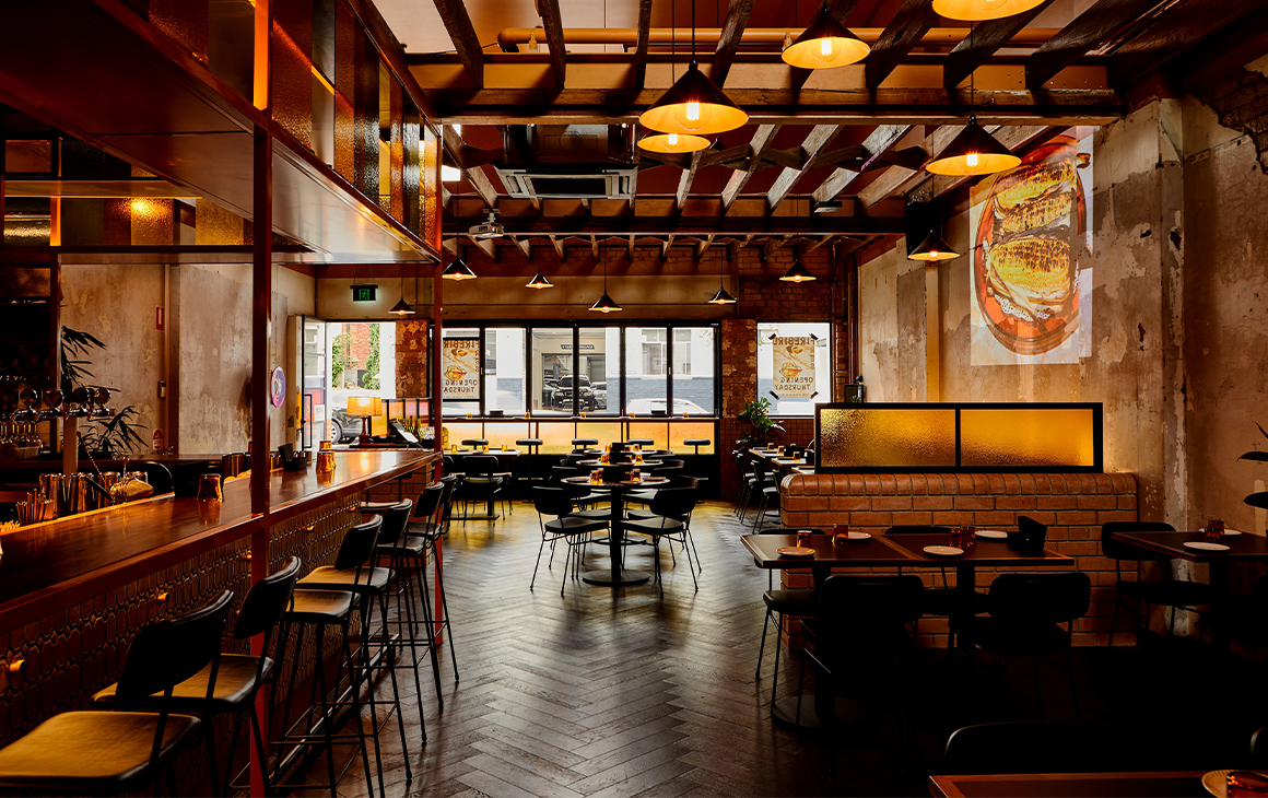 Interior of Firebird restaurant