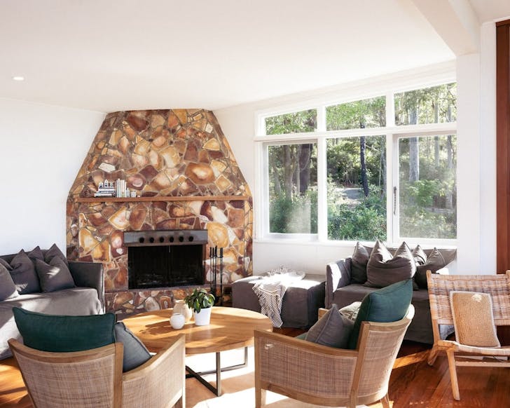 fireplace airbnbs nsw buru pebbly beach