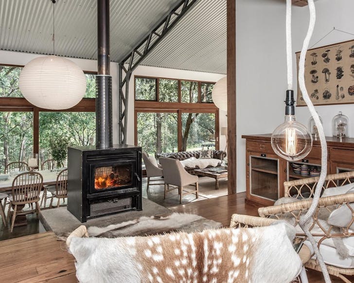 fireplace airbnbs nsw milkwood barn broughton vale berry