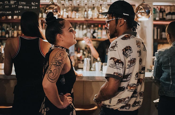 Girl and boy at the bar, Best Auckland bars for awkward first dates