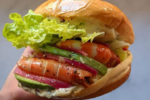 A King Prawn burger from Fish Butchery in Waterloo