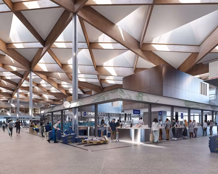 new sydney fish market interior for vendors