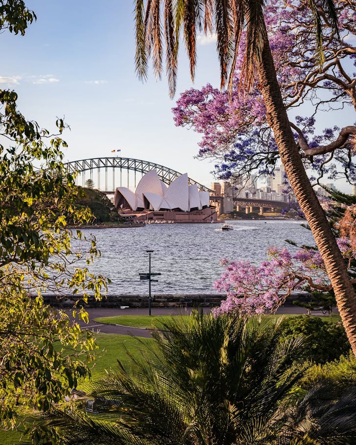 A view of Sydney Harbour and Opera House from the Fleet Steps