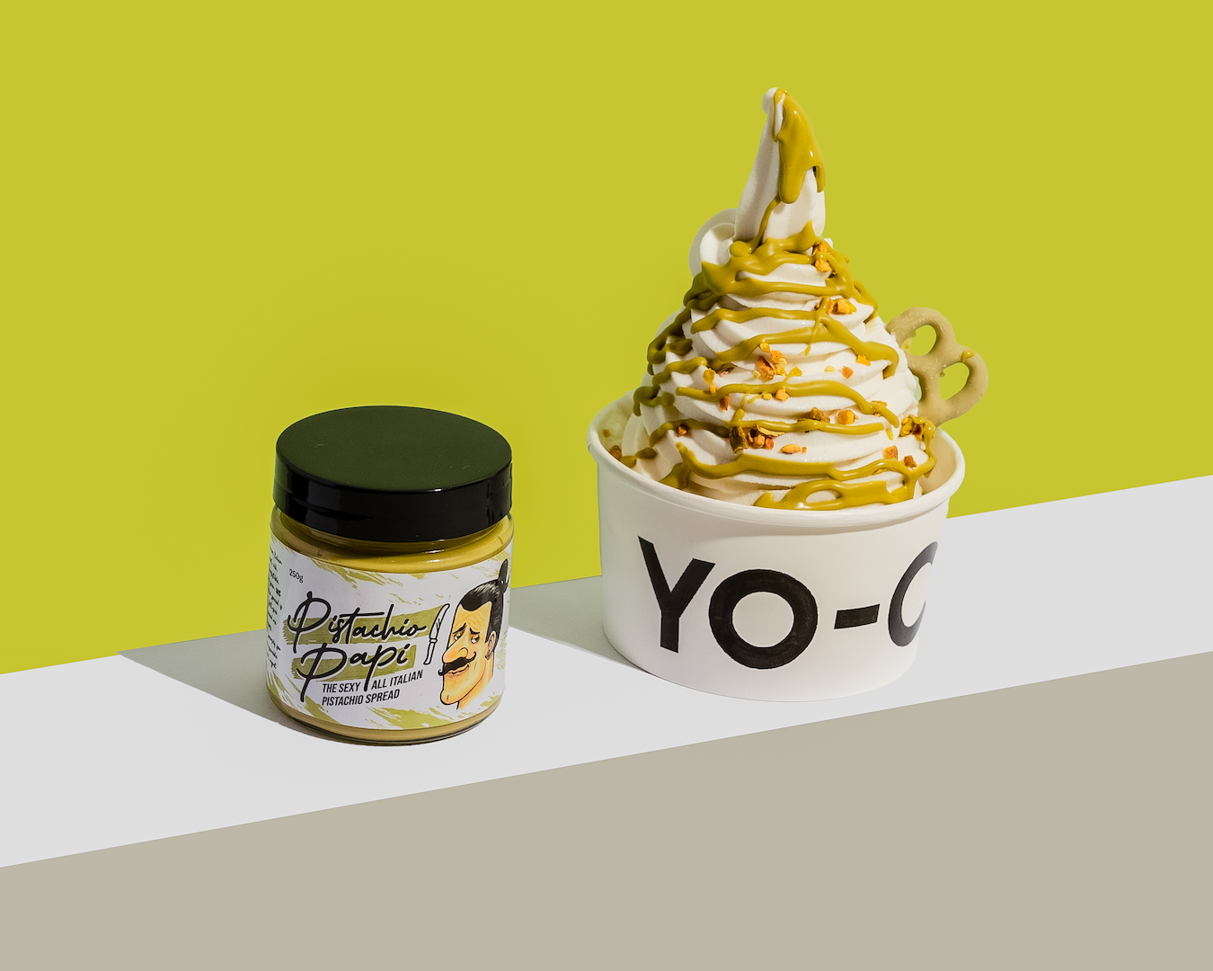 Yo-Chi topped with Pistachio Papi spread
