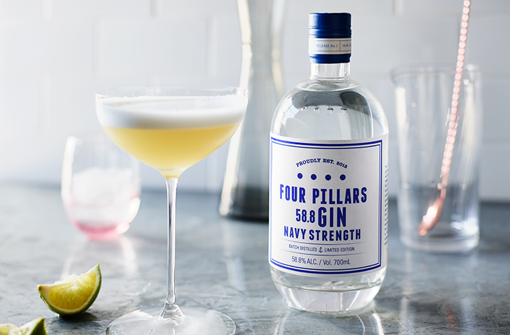 a bottle of gin with a label that reads 