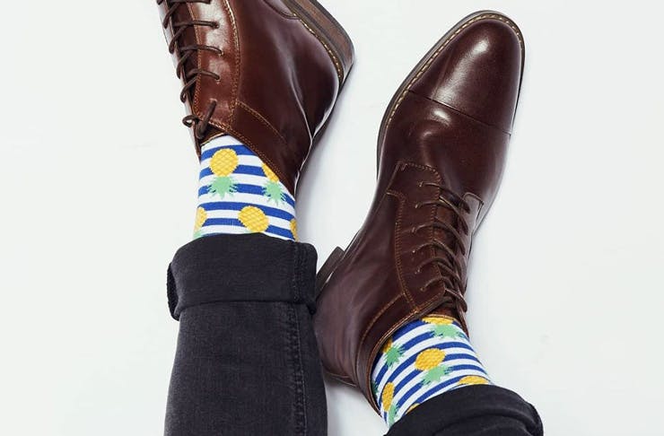 A pair of Frederick Harold socks. 