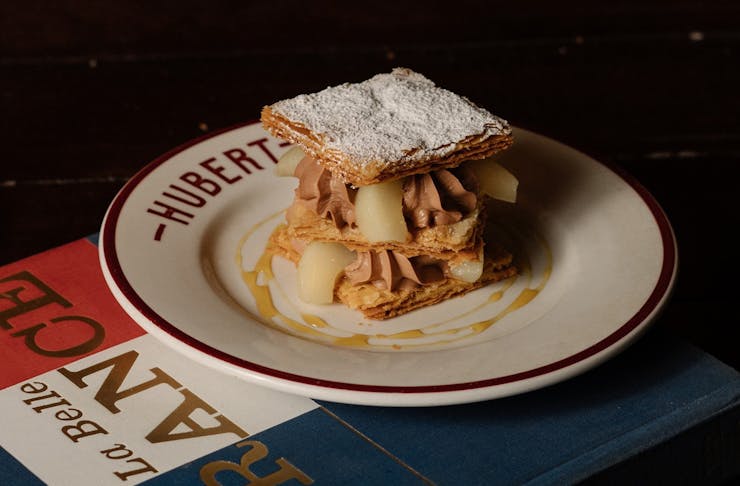 A Mille-Feuille pastry from Restaurant Hubert in Sydney
