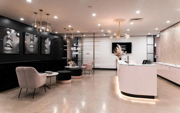 a pink reception