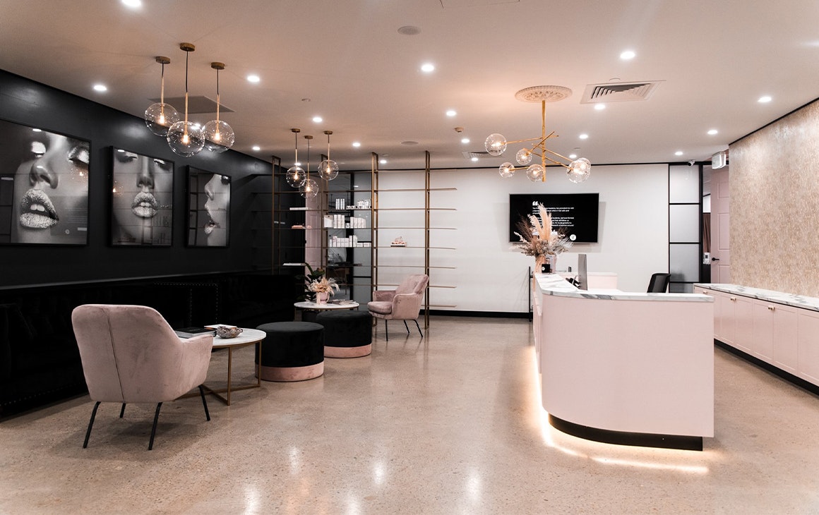 a pink reception
