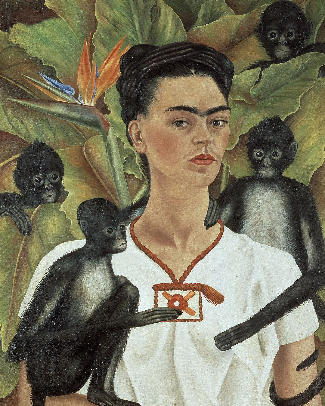 One of Frida Kahlo's famous self-portraits.