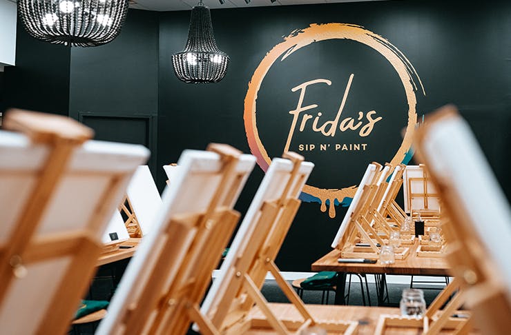 a paint and sip studio