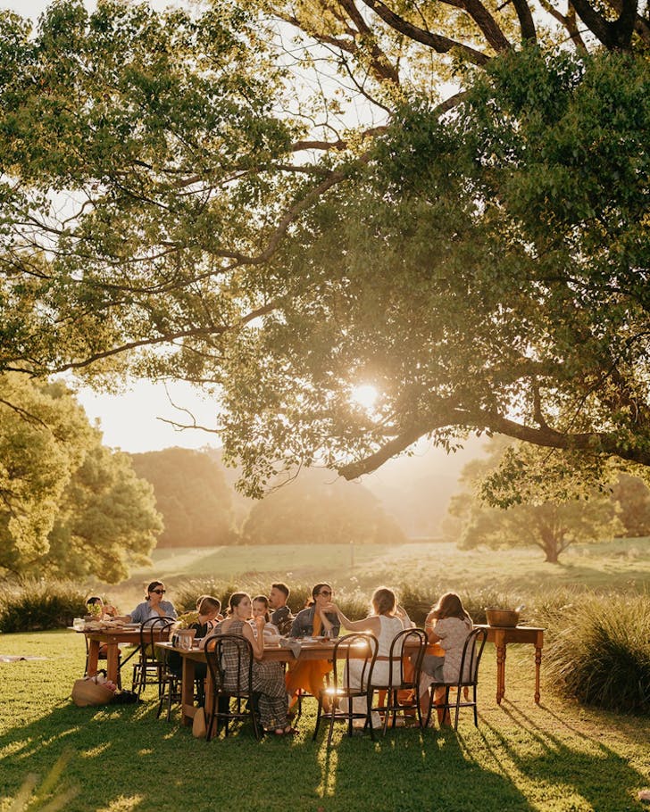 Outdoor dining at Frida's Field in the Northern Rivers