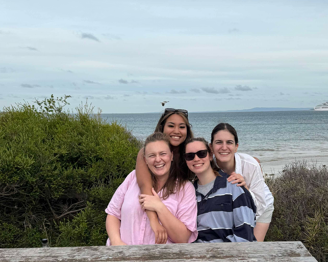 friends at the beach