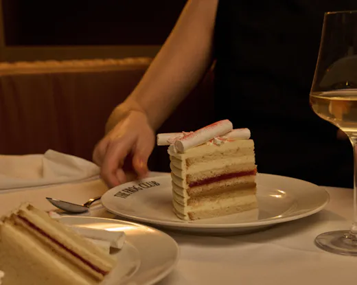 The Frog Club slice of cake