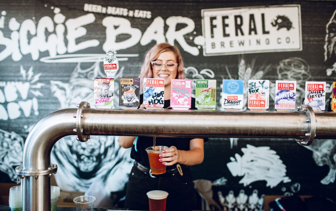 beer being poured at Froth Town