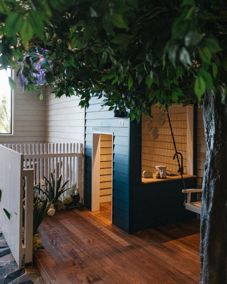 a small play area inside brisbane pub, full moon hotel