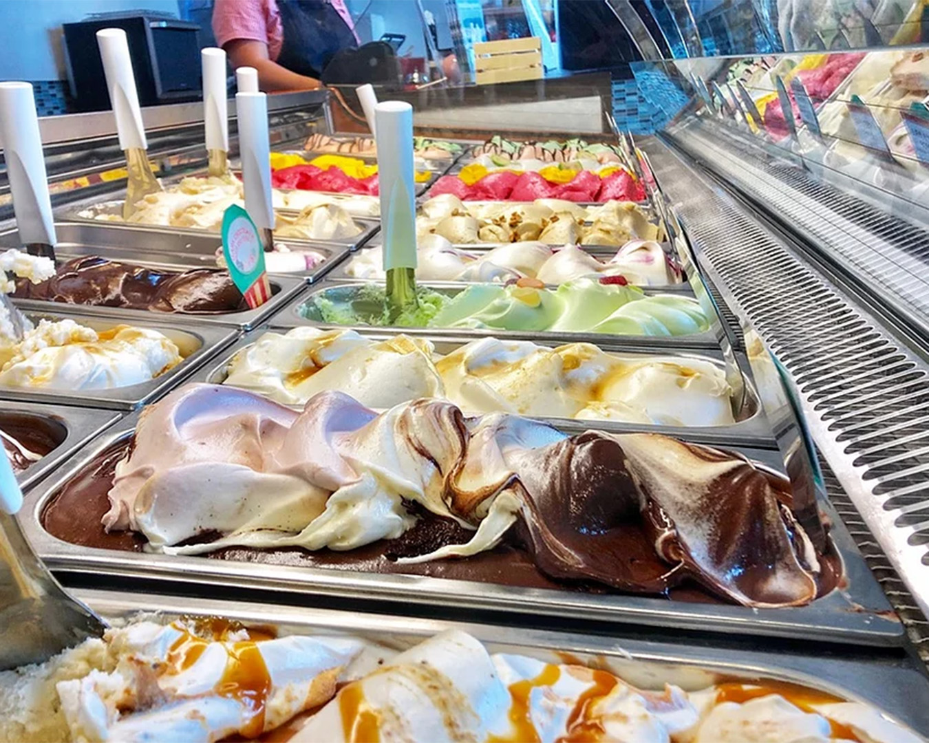 Delicious ice cream served up at Gelissimo Gelateria.