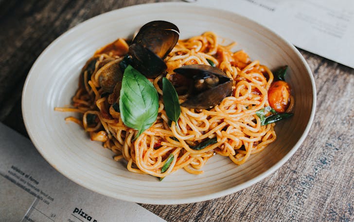 a bowl of spaghetti