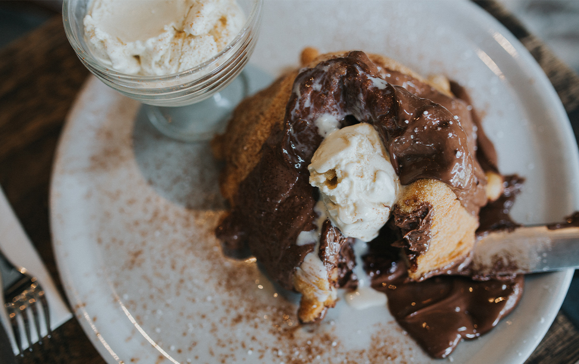 a chocolate italian torte at gemelli italian