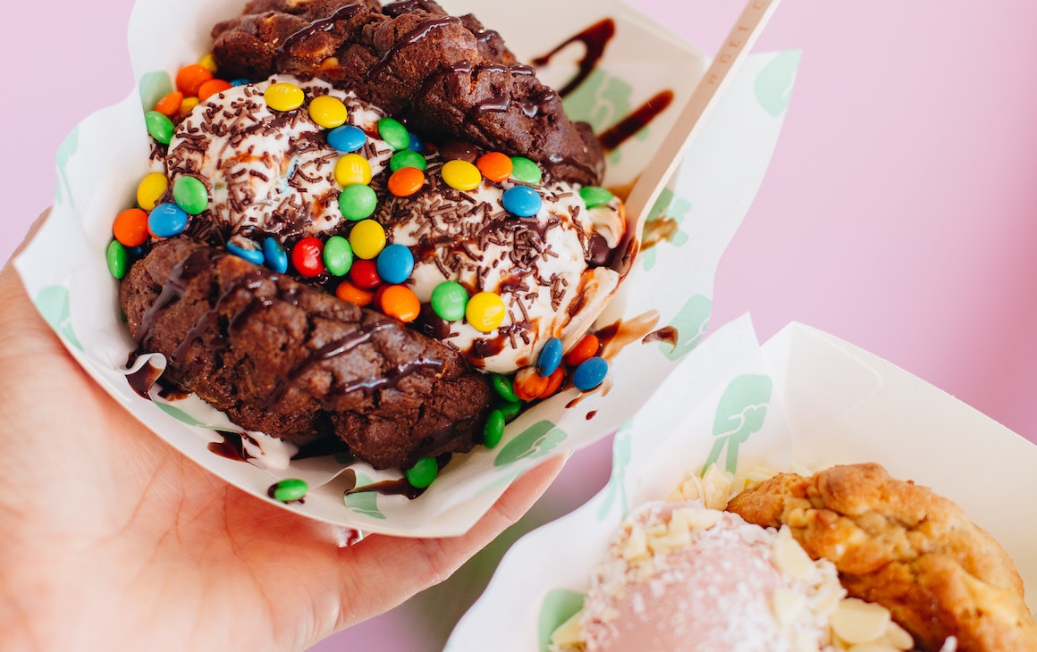 Get Chunky cookies with ice cream