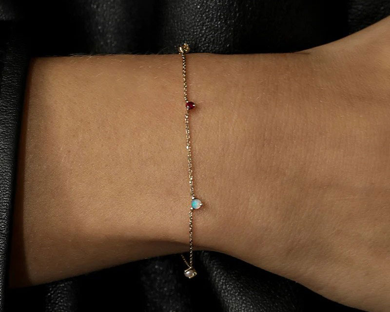 Gifts for her - birthstone bracelet 