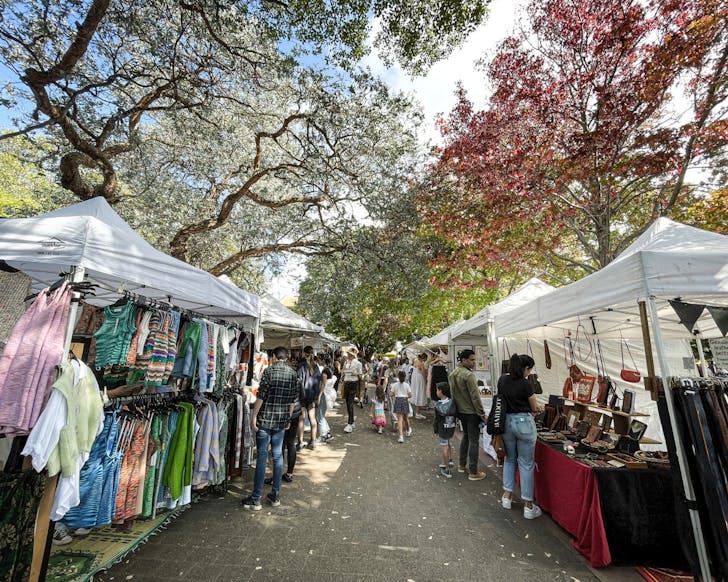 leafy market stalls at glebe markets, perfect for buying dad a gift for fathers day 2025 in sydney