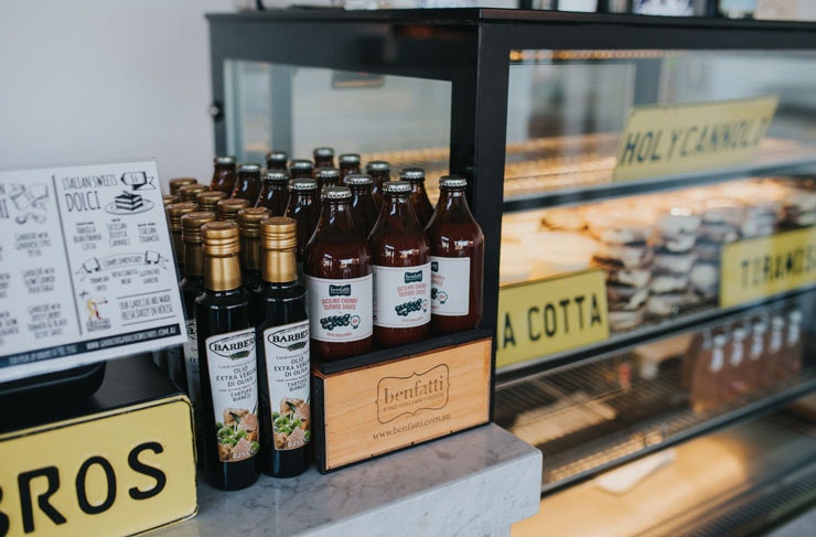 A display cabinet at Gnocchi Gnocchi Bros