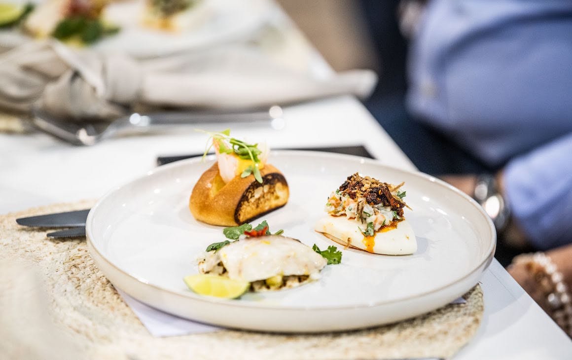 a plate of food from the Good Food And Wine Festival in Perth