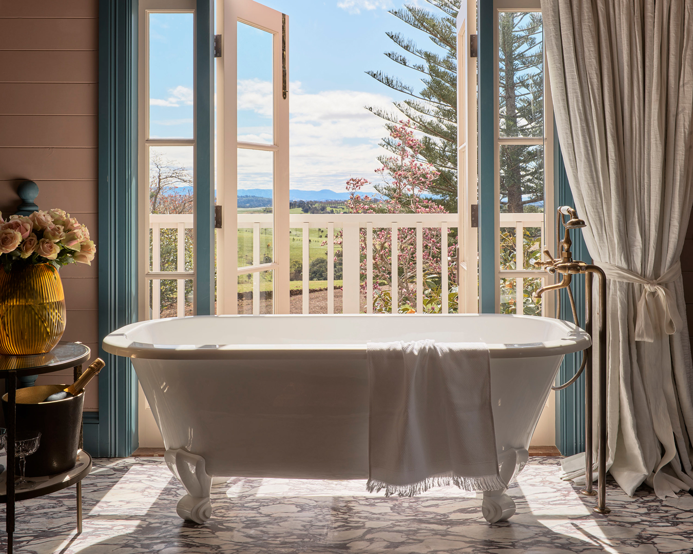 A large tub with a view at Greyleigh, one of the best hotels in NSW
