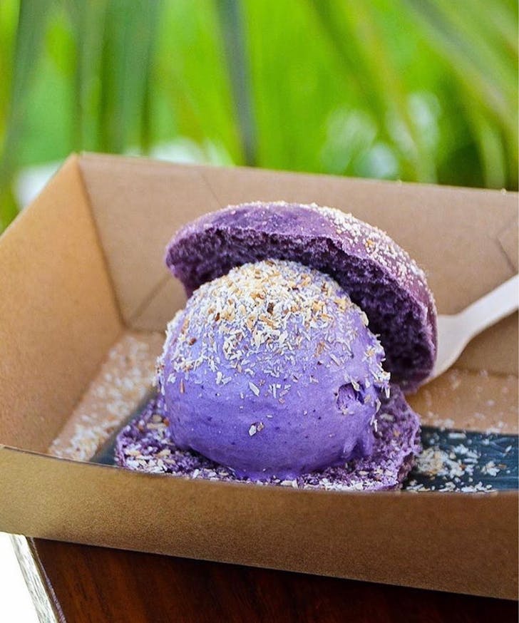 Gorgeous, distinctly purple UBE ice cream. A unique and popular Filipino dessert. 
