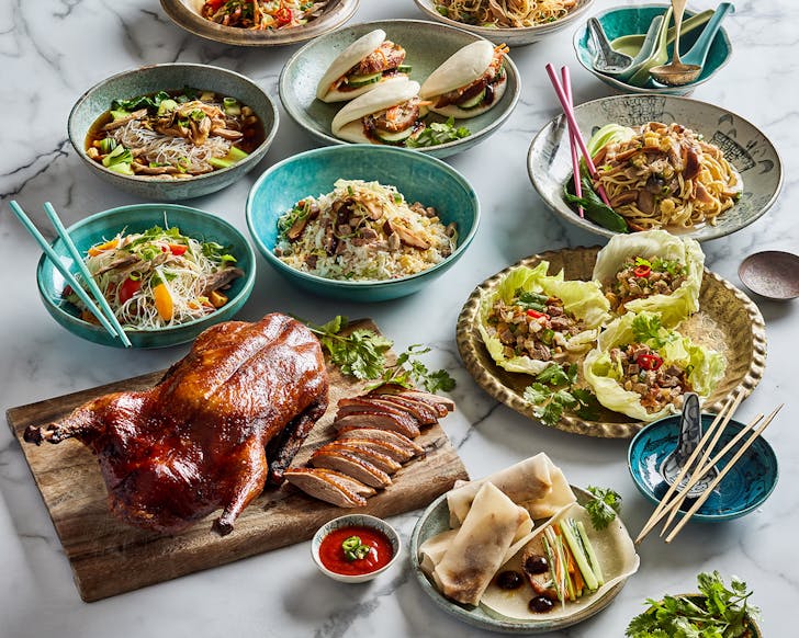 spread of duck dishes