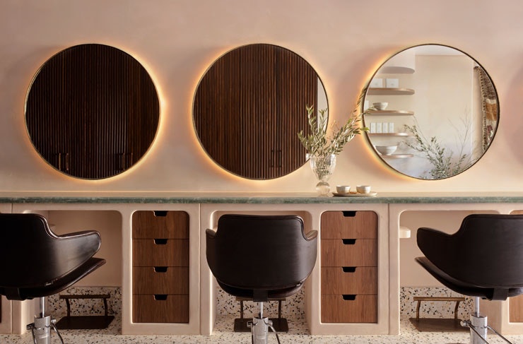 The interior at Headcase Hair Sydney, designed by Amanda Talbot. 