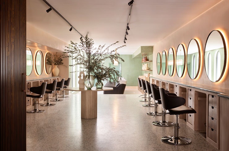 The interior at Headcase Hair Sydney, designed by Amanda Talbot. 