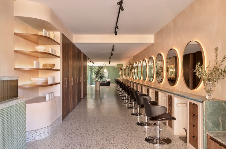 The interior at Headcase Hair Sydney, designed by Amanda Talbot. 