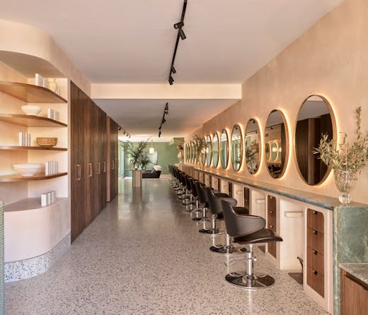 The interior of Headcase Hair salon in Paddington, Sydney. 