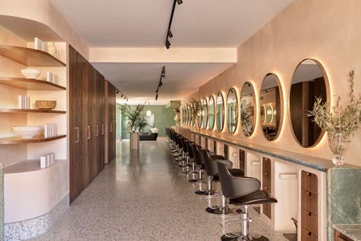 The interior of Headcase Hair salon in Paddington, Sydney.