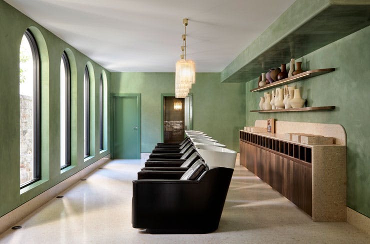 The interior at Headcase Hair Sydney, designed by Amanda Talbot. 